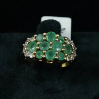 Bold Elegance Emerald Silver Jewellery