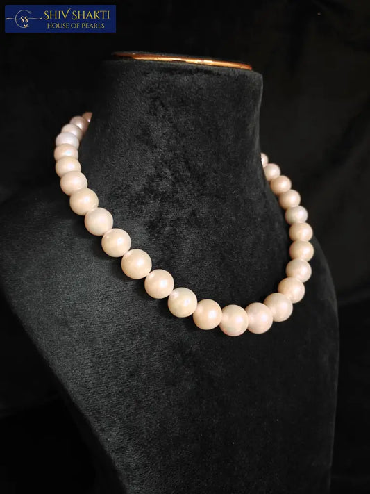 Bold Round Pearl Necklace / Mala