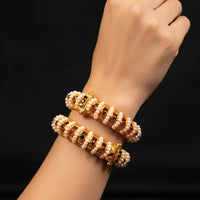 Bridge Bangle with Seed Pearl