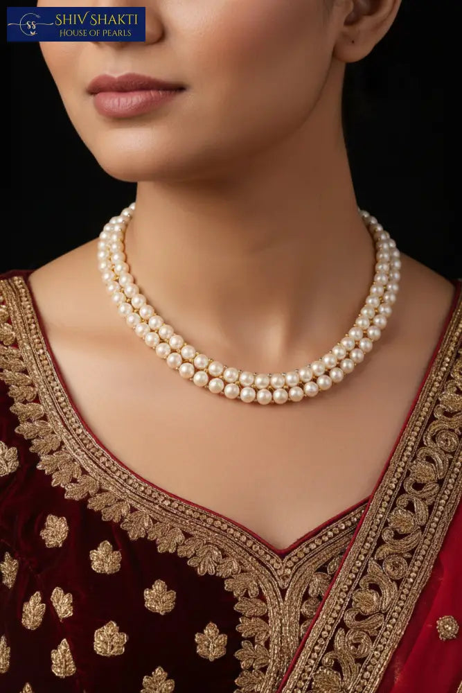 Button Choker Elegance Necklace / Mala