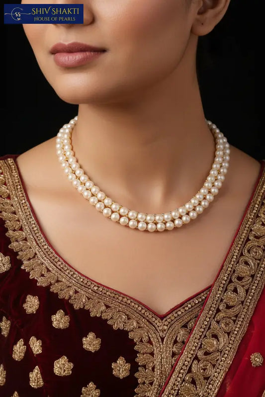 Button Choker Elegance Necklace / Mala