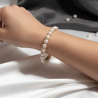 Button Pearl Bangle
