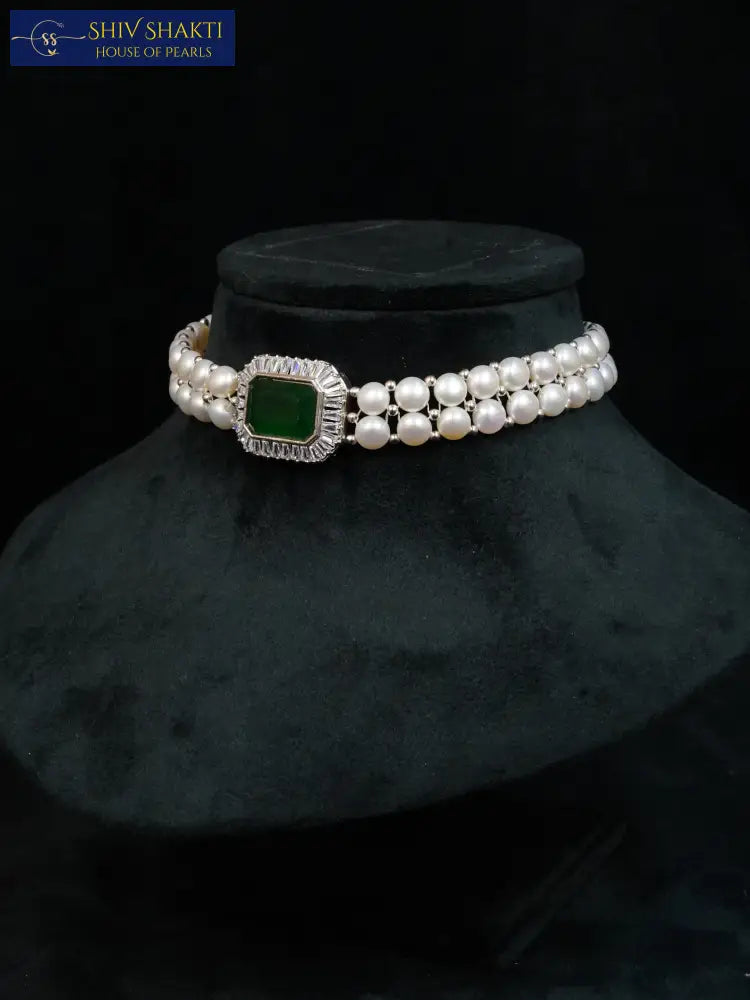 Button Pearl Necklace