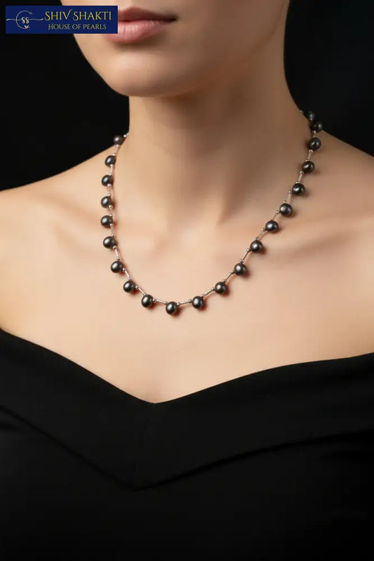 Classic Button Pearl set Pearl Necklace / Mala