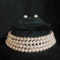 Classic Pearl Choker Necklace / Mala