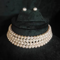 Classic Pearl Choker Necklace / Mala