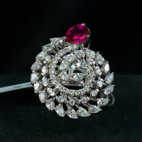 Cocktail Ring with Stone Silver Jewellery