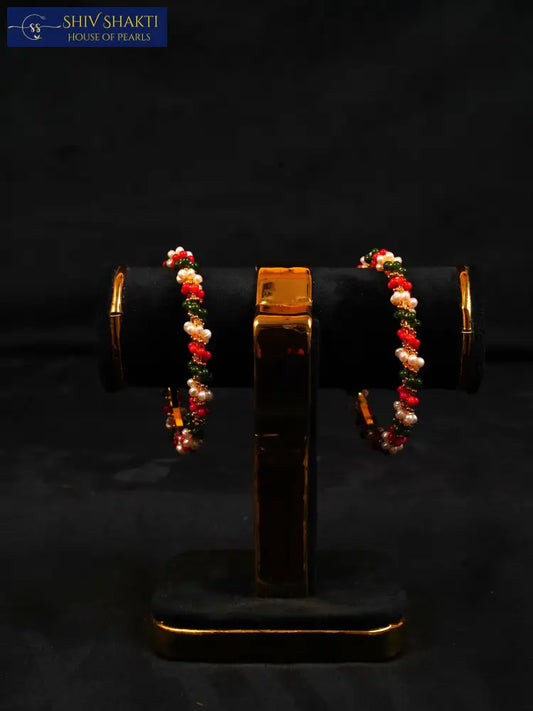 Coral Jade Bangle