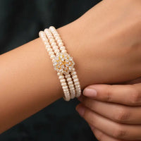 CZ Flower pearl Beauty Pearl Bangles