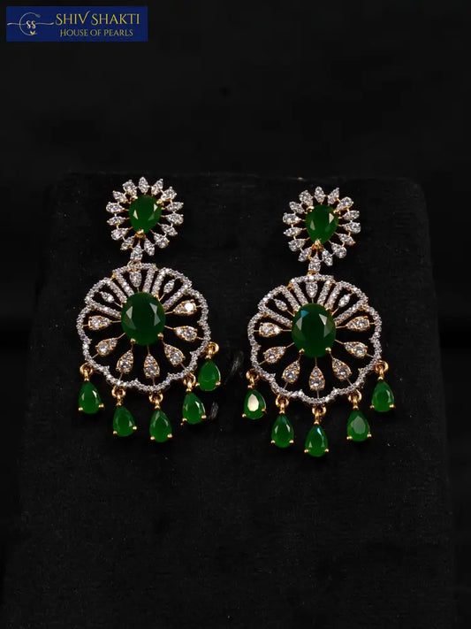 CZ With Green Onyx