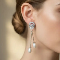 Dangling Pearl Earrings Pearl Earrings