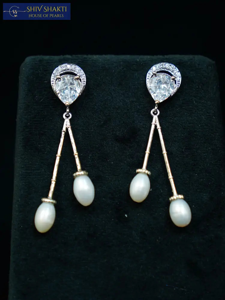 Dangling Pearl Earrings Pearl Earrings