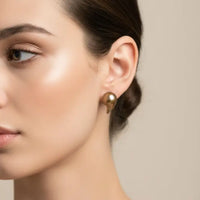 Dark Gold Baroque Pearl Stud Pearl Studs