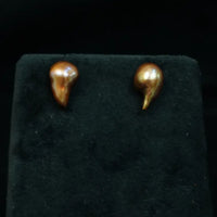 Dark Gold Baroque Pearl Stud Pearl Studs