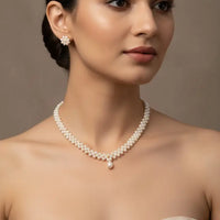 Delicate Button Statement Necklace