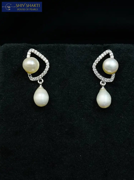 Dewdrop Pearl Dangle Pearl Earrings