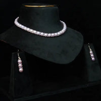 Elegant Button Pearl Necklace