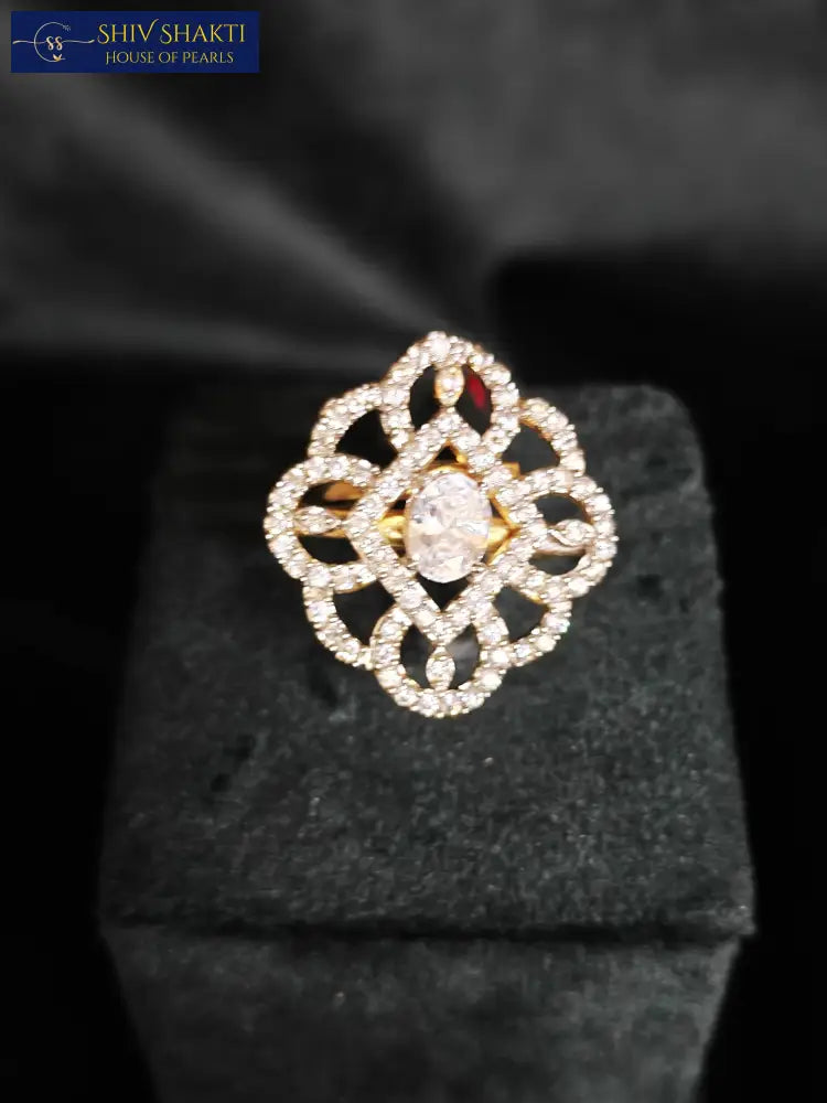 Elegant CZ Stone Ring