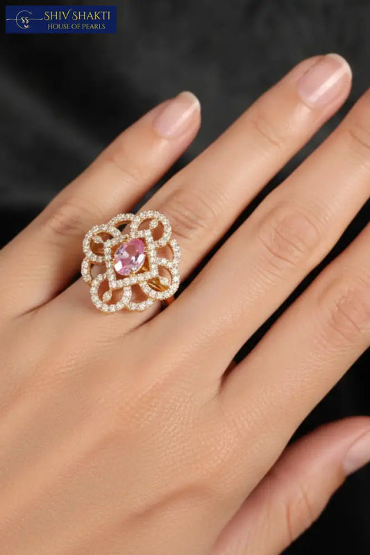 Elegant CZ Stone Ring