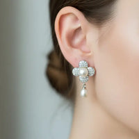 Elegant Pearl Blossom Earring Pearl Earrings