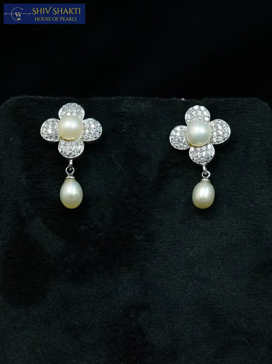 Elegant Pearl Blossom Earring Pearl Earrings