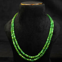 Emerald Double Line Necklace Gemstones