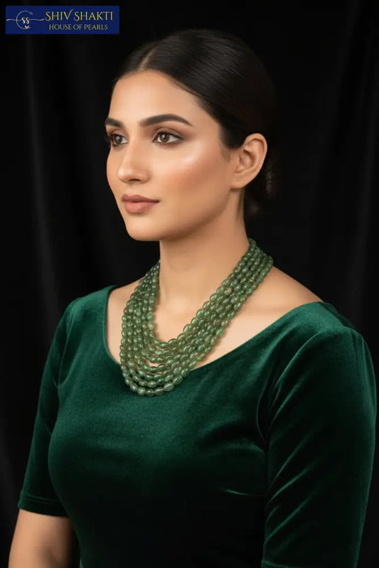 Emerald Mala Gemstones