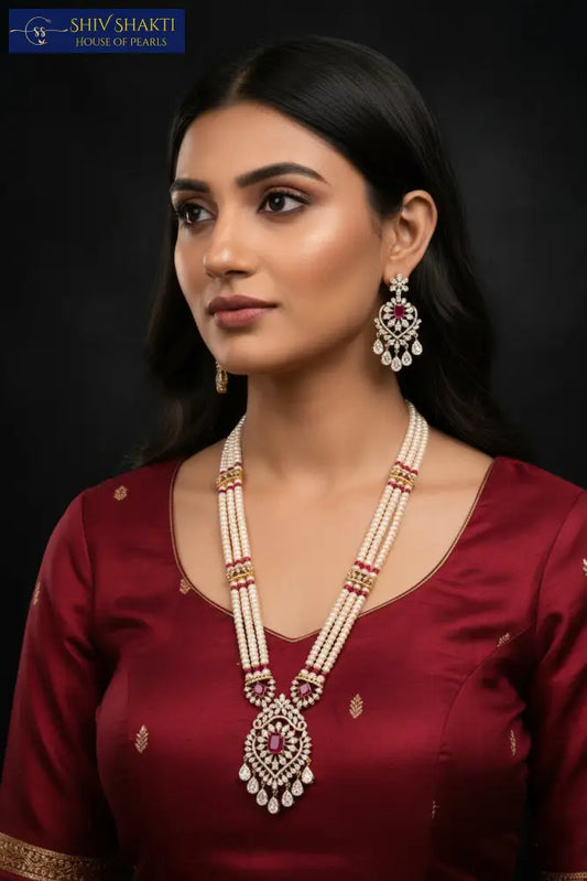 Fine Pearl With Glass Filling Ruby