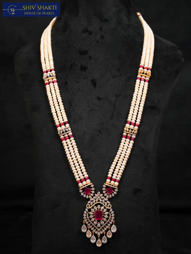 Fine Pearl With Glass Filling Ruby
