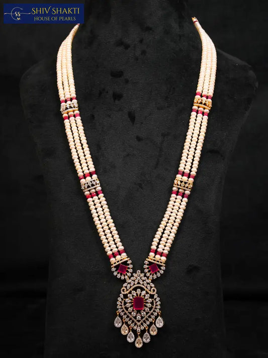 Fine Pearl With Glass Filling Ruby