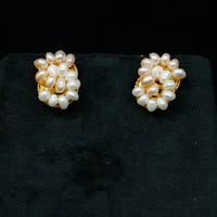 gold tone pearl earrings Pearl Studs