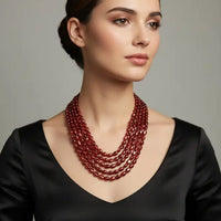 Gomed Stone Mala (Hessonite) Necklace / Mala