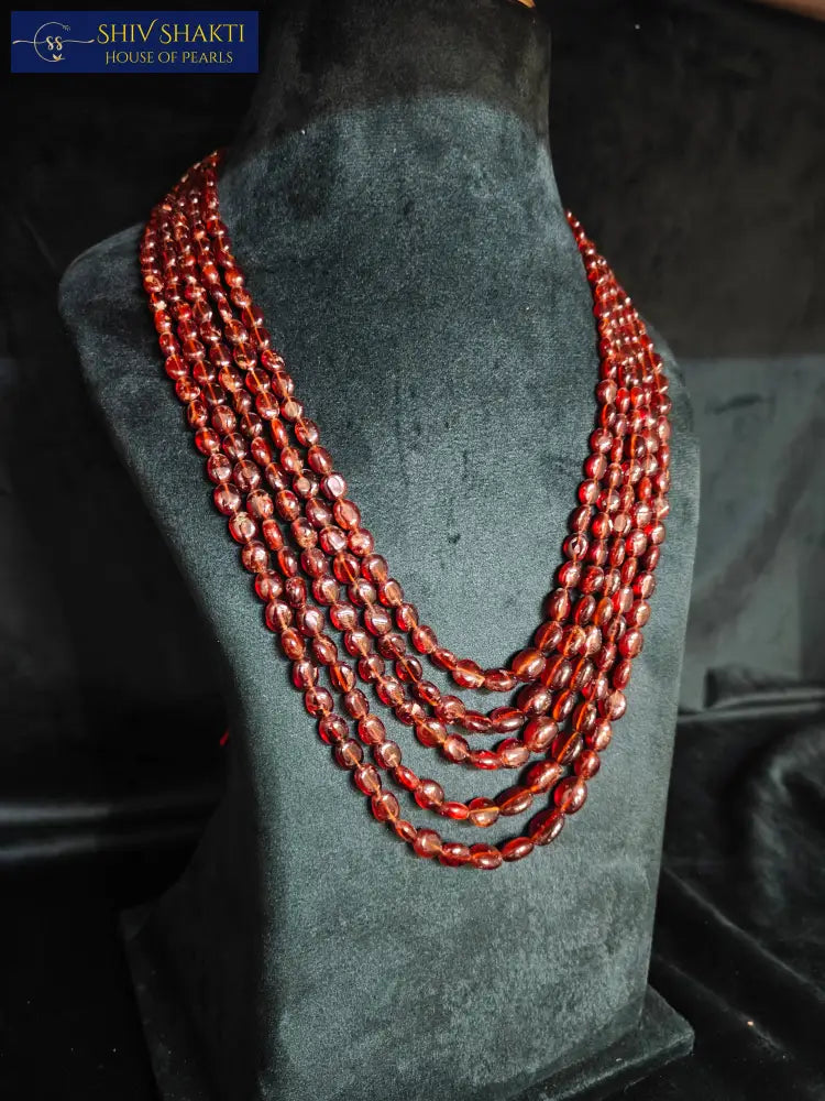 Gomed Stone Mala (Hessonite) Necklace / Mala