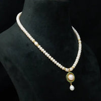 Green Onyx Pearl Necklace Necklace / Mala