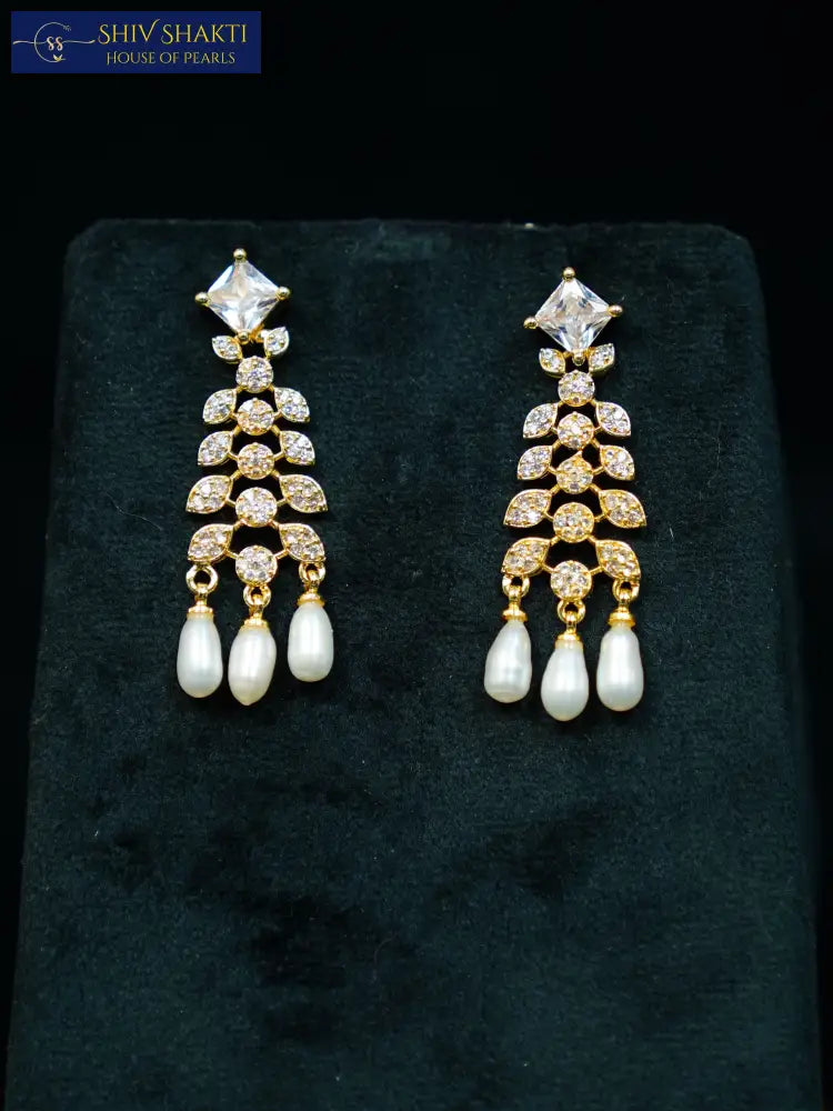 Kundan Earrings With Pearl Drops Pearl Earrings