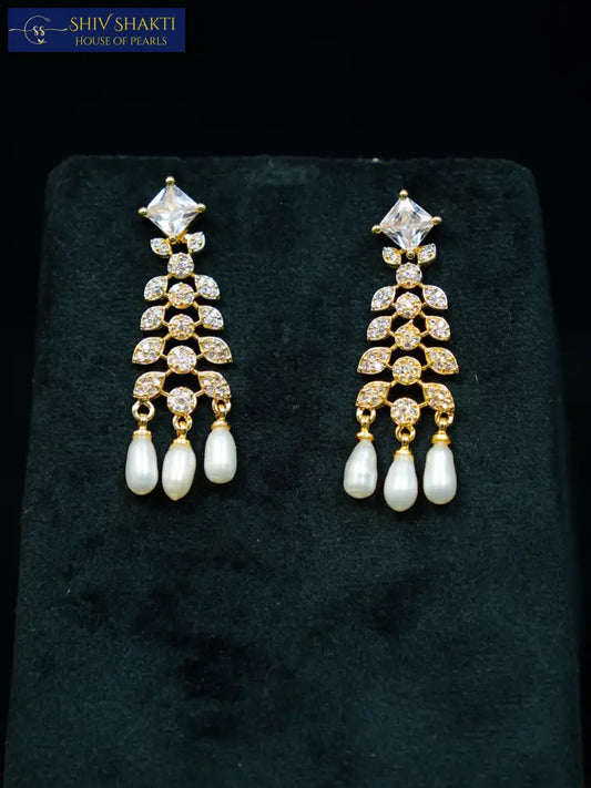Kundan Earrings With Pearl Drops Pearl Earrings