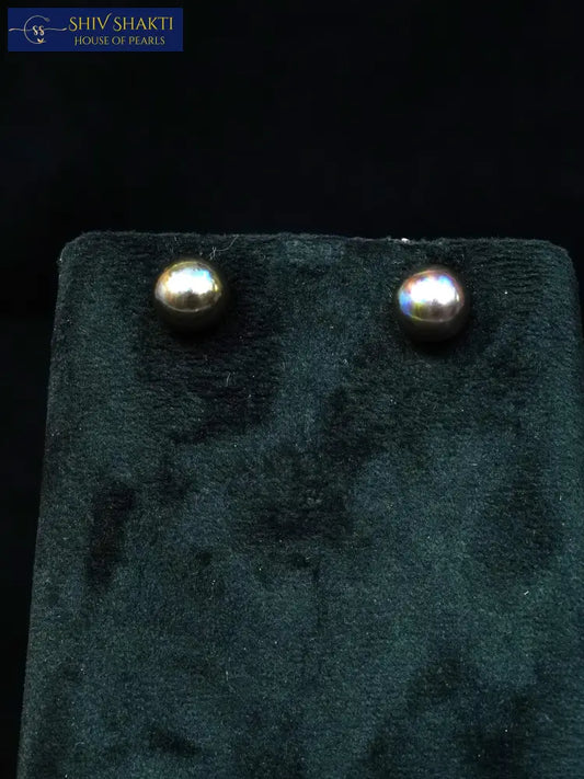 Light Gold Stud Pearl Studs