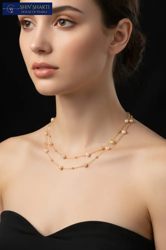 Long Pink Pearl Mala