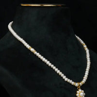 Majestic Pearl Flower Necklace / Mala