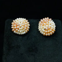 Moti Cluster Studs Pearl Earrings