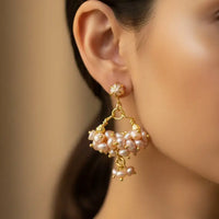 moti gucchha Gold Pearl Earrings