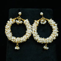 moti hoop Pearl Earrings