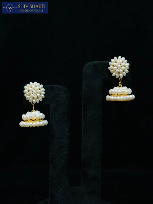 moti jhumki Pearl Earrings