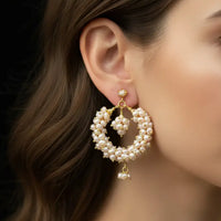 moti kanganas Pearl Earrings
