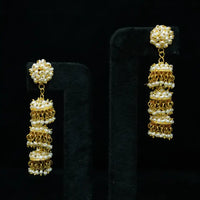 Moti Tiered Drops Pearl Earrings