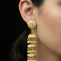 Moti Tiered Drops Pearl Earrings