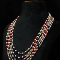 Navratna Necklace 5 lines Necklace / Mala