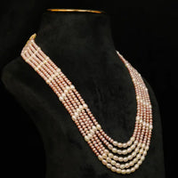 Oval and Flat Pearl Necklace Necklace / Mala