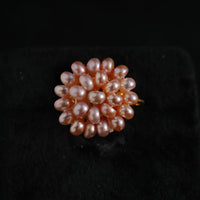Peach Pearl Duppa Ring