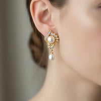 Pearl Bloom Drop Earring Pearl Earrings